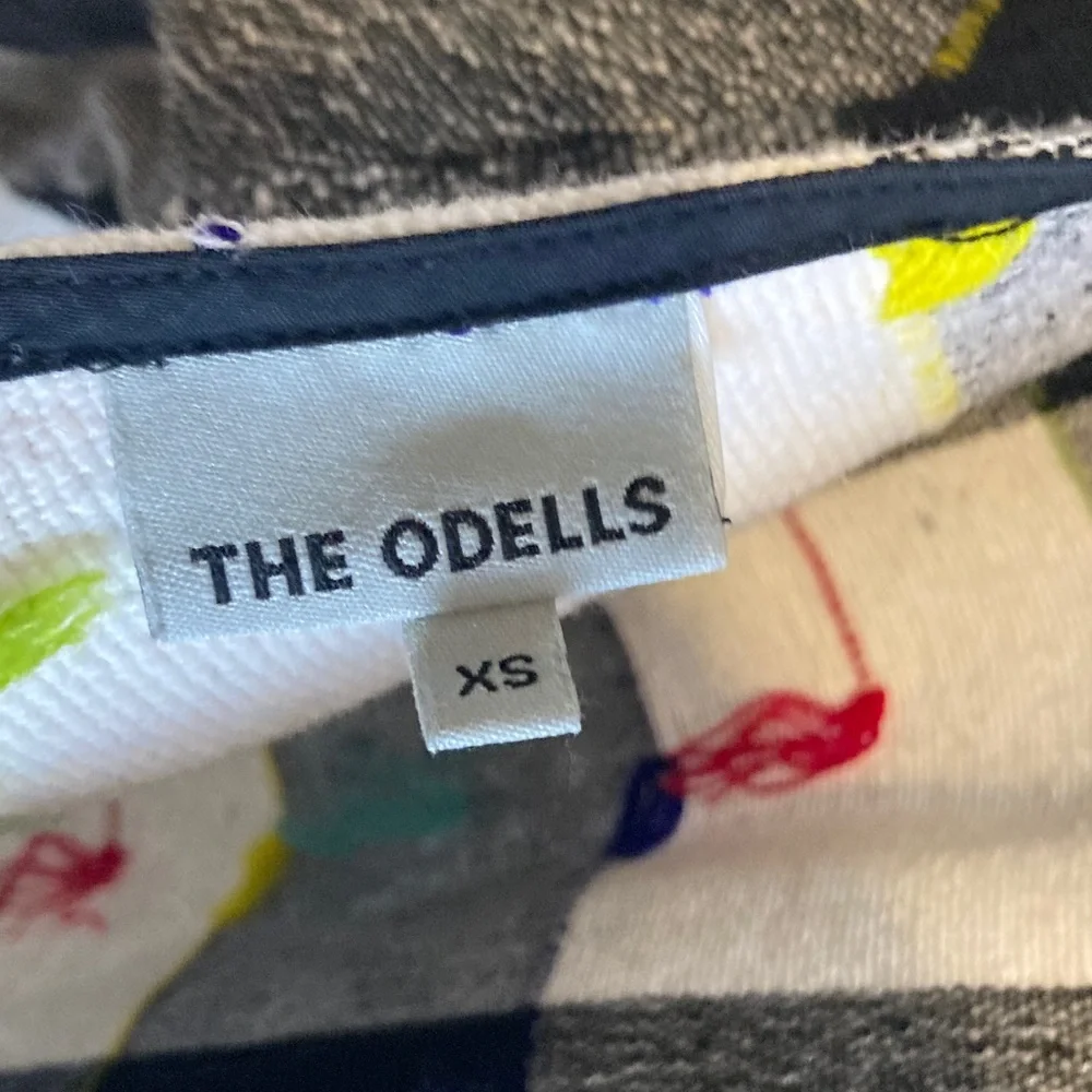 Anthro The Odells Top Gingham Buffalo Check Puff Sleeve Cotton Canvas Blouse XS